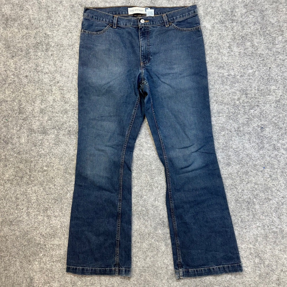 Vintage Gap Long and Lean Jeans Women Size 12 Blue Medium Wash Flare Leg Denim